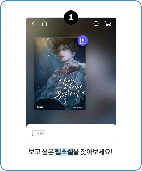 1. 보고 싶은 웹소설을 찾아보세요!