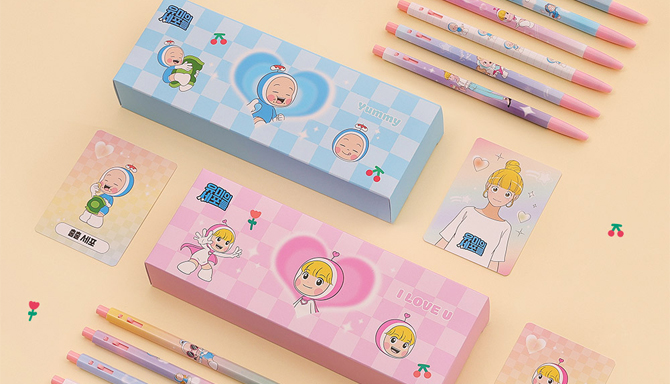 ★모나미X유미의 세포들 볼펜 세트★