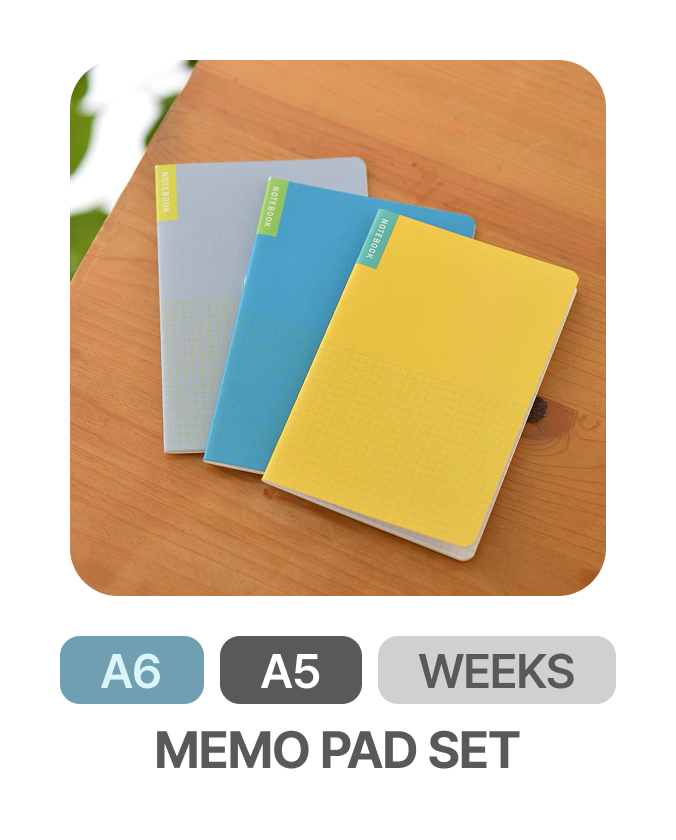 A6, A5, WEEKS | MEMO PAD SET