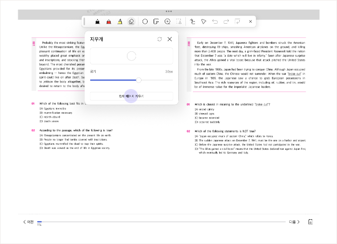 PDF 필기 기능 활용