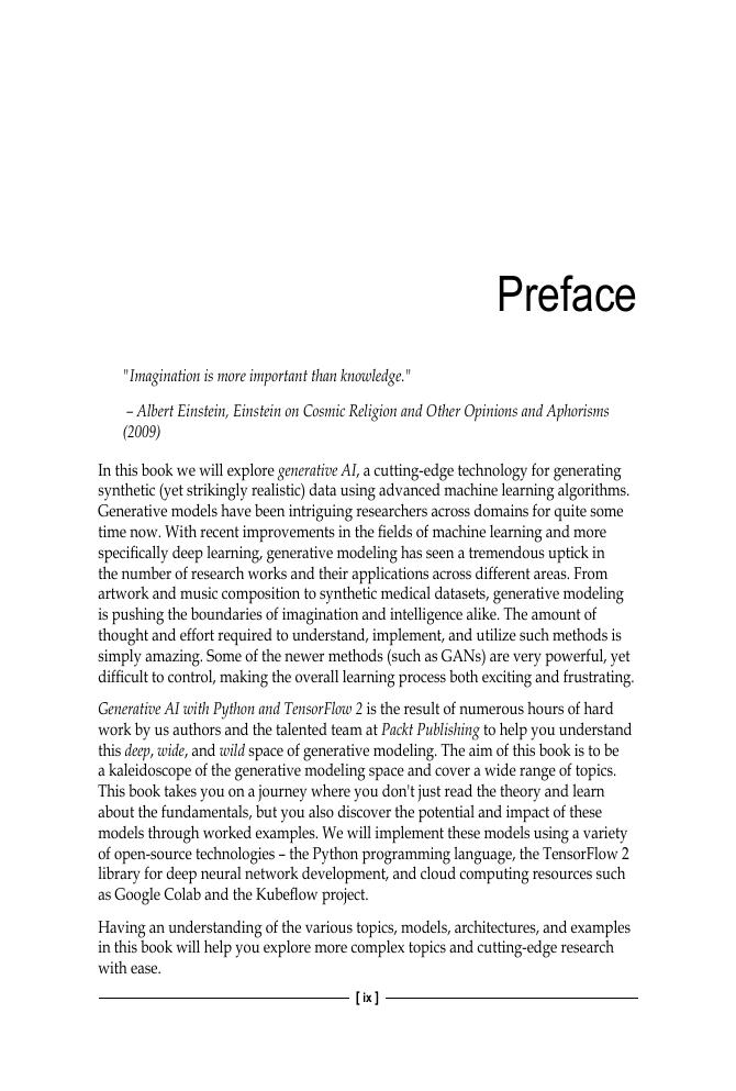 Generative AI with Python and TensorFlow 2 | Packt(GCO Science) - 교보ebook