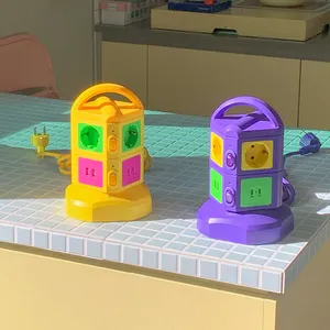 수피 비비드 컬러 디자인 멀티탭 