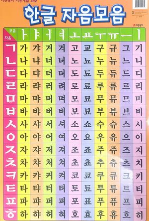 한글 자음모음(벽보)