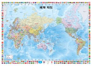 국기로 찾는 세계지도 (코팅 원지) (축척 1:41,000,000)