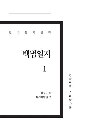 백범일지 1(큰글씨책)
