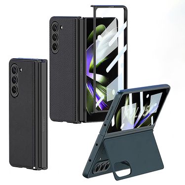 갤럭시 z폴드6 강화 풀커버 자석 가죽 스탠드 케이스 - 핫트랙스