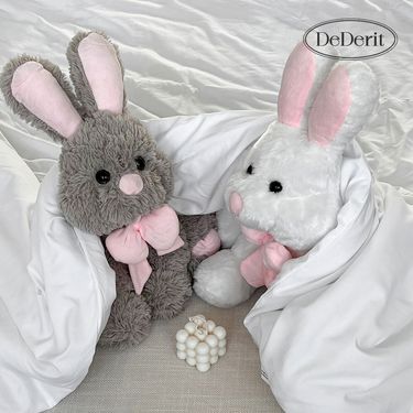데데리트]뽀송 핑크 리본버니 토끼 애착 인형 45cm - 핫트랙스