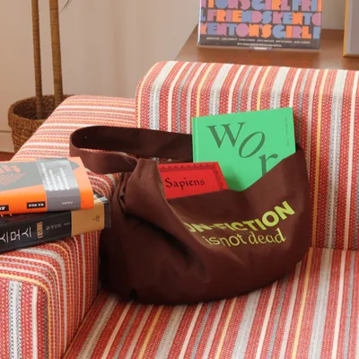 NON-FICTION 패브릭 백_브라운