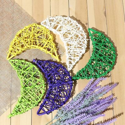 수공예 자연소재 칼라혼합 넝쿨리스틀(초승달 8cm) (10개 묶음)(WFLQ6BD)