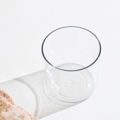 PET 원형 원통 화병 화분 12x12cm 투명 플라스틱