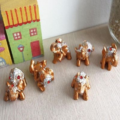 ksr 미니 코끼리 6P (골드)(WFJ2G3O)