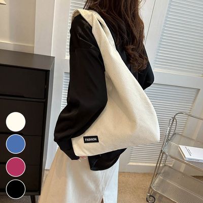 여성 데일리 가방 심플 코듀로이 숄더백