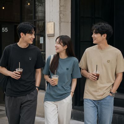 메종키츠네 볼드 폭스 라운드 반팔티