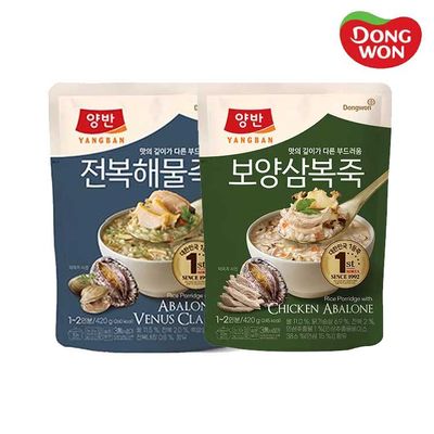 [동원] 양반 보양삼복죽/전복해물죽 420g x 6봉