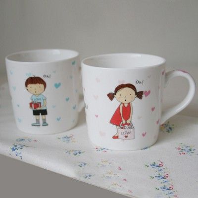 순수남여 커플머그컵2P세트