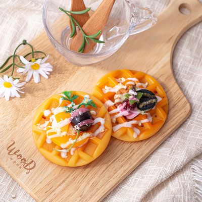 바닐라 시럽 와플 모형 1P 모양 랜덤