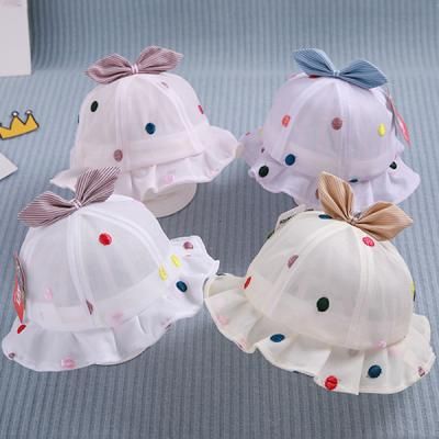 레인보우 도트 리본 아동 벙거지모자204110