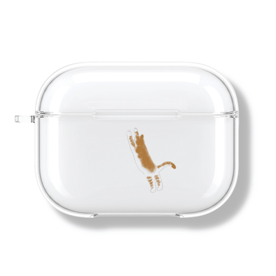 아칸 헤롱이 점프냥이 에어팟프로 투명케이스