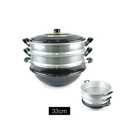 업소용 3단 양수 가마솥 냄비 33cm(WFHN38H)