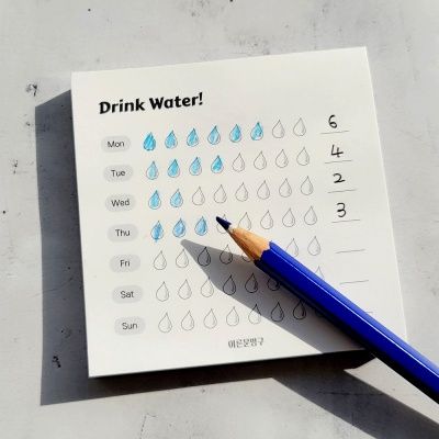 물 마시기 습관 챌린지 물방울 Drink Water Challenge