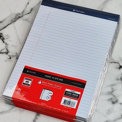 브랜빌 옥스포드 리갈패드-A4 40매 화이트 A10 10권