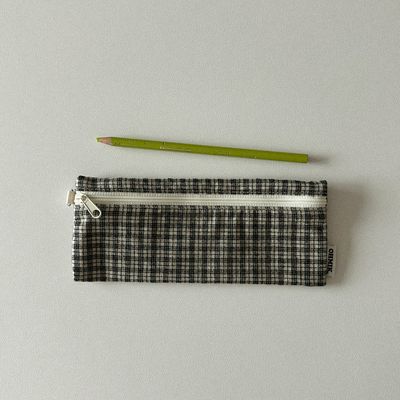 Pencil Pouch - Black Check [008]