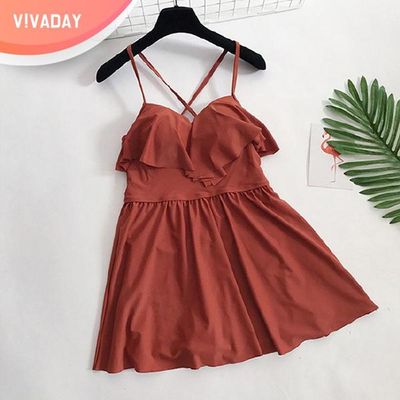 VIVA-I68 프릴 바스트 원피스 수영복(WFDE3C0)