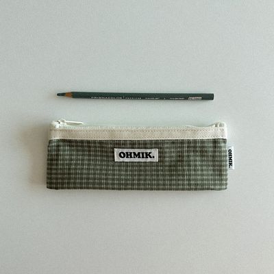 Pencil Pouch - Green Check [000]