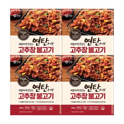 아워홈 연탄구이맛 고추장 불고기 400g 4팩