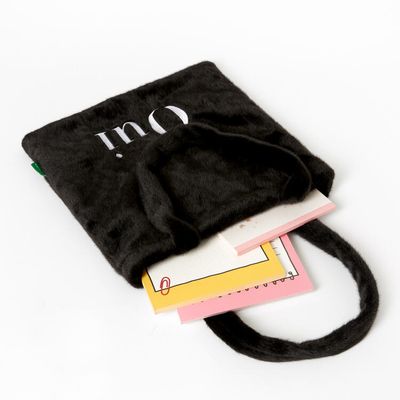 아트박스 블랙 oui 앙고라 에코백