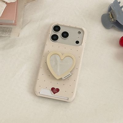 cozy sugar dots 디자인 [카드수납 폰케이스]