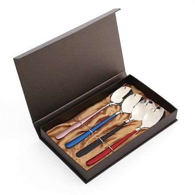 [리빙그로]컬러무드 숟가락 4P 세트 스텐 수저세트