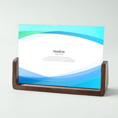 원목 아크릴 쇼케이스 가격표 꽂이 L자형(WFLOYRB)