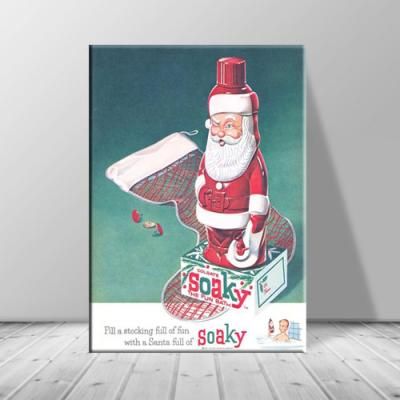 크리스마스 그림 빈티지 산타 광고포스터 ch-191(4호)