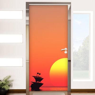 dc501-석양과선박_현관문시트지