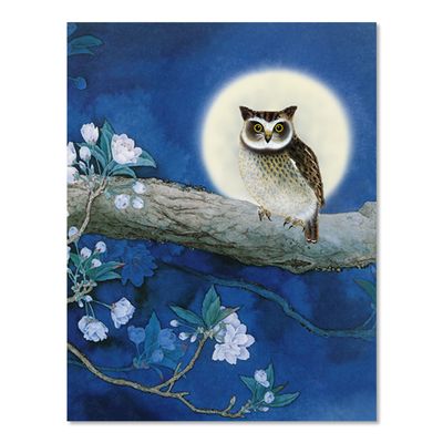 보석십자수 패브릭형 고려미술 목련화 올빼미 70x90