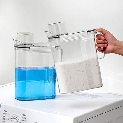 섬유 유연제 보관함 세탁 세제통 디스펜서 소분통 세탁실 용기 다용도 곡물 용품 계량 수납(WFLP0PO)