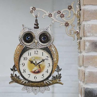 홈인테리어 부엉이 양면벽시계 배터리미포함CH1768045