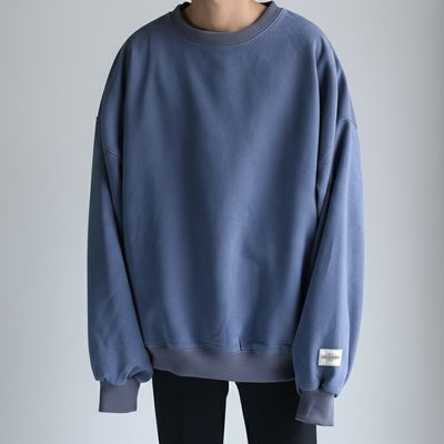 남성 기모 안감 포인트 루즈핏 맨투맨 티셔츠