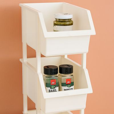 (1+1) 이유 적층형 다용도 정리함 미니 수납함 바스켓