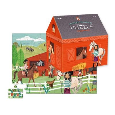 [Crocodile creek]  Horse Stable 36pcs Shaped Floor Puzzle