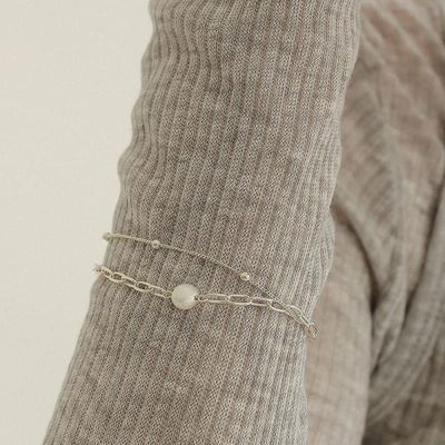 제이로렌 담수진주 투라인 실버 체인 팔찌 B0977