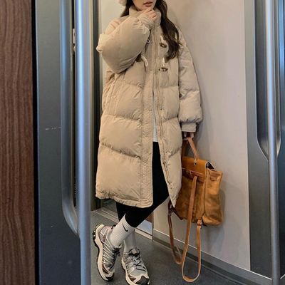 떡볶이단추 집업 롱패딩 겨울 점퍼 코트