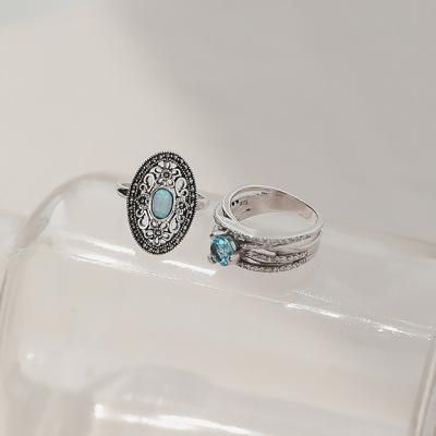 바이데이지 03Br0273 블루오팔 마카사이트 실버 반지