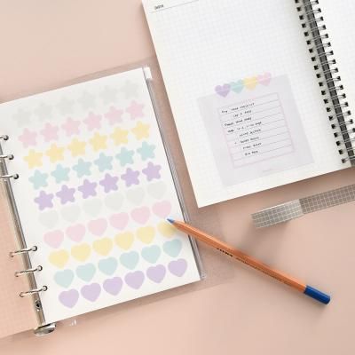 A5 6공 바인딩 데코 팔레트 스티커 8종 세트