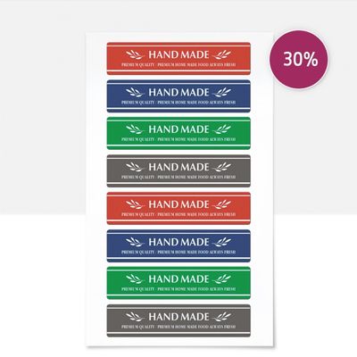 핸드메이드 밴드형 스티커(80개) 홈메이드 포장라벨