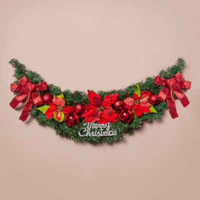 120cm 레드 크리스마스 가랜드 DIY 가렌드