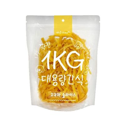 바른츄 고구마 슬라이스 1kg 강아지 대용량 가성비 간식(WFOMD5Q)