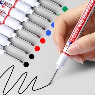 20mm 롱 펜촉 유성 마커 펜(P0000UBY/4컬러/6개세트)