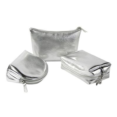 [1+1] 메탈릭 실버 파우치 3종